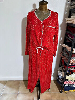 NWT Sophia Polka Dot Pajama Set in Red Size L